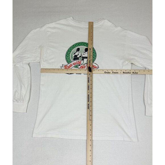 Vintage 1989 Charlie Mitchell Saint Patrick's 5K Run White Large - Picture 9 of 11